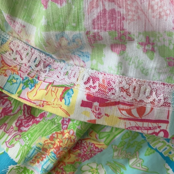 Lilly Pulitzer “State of Mind” Print Strapless Dress! - Picture 7 of 8